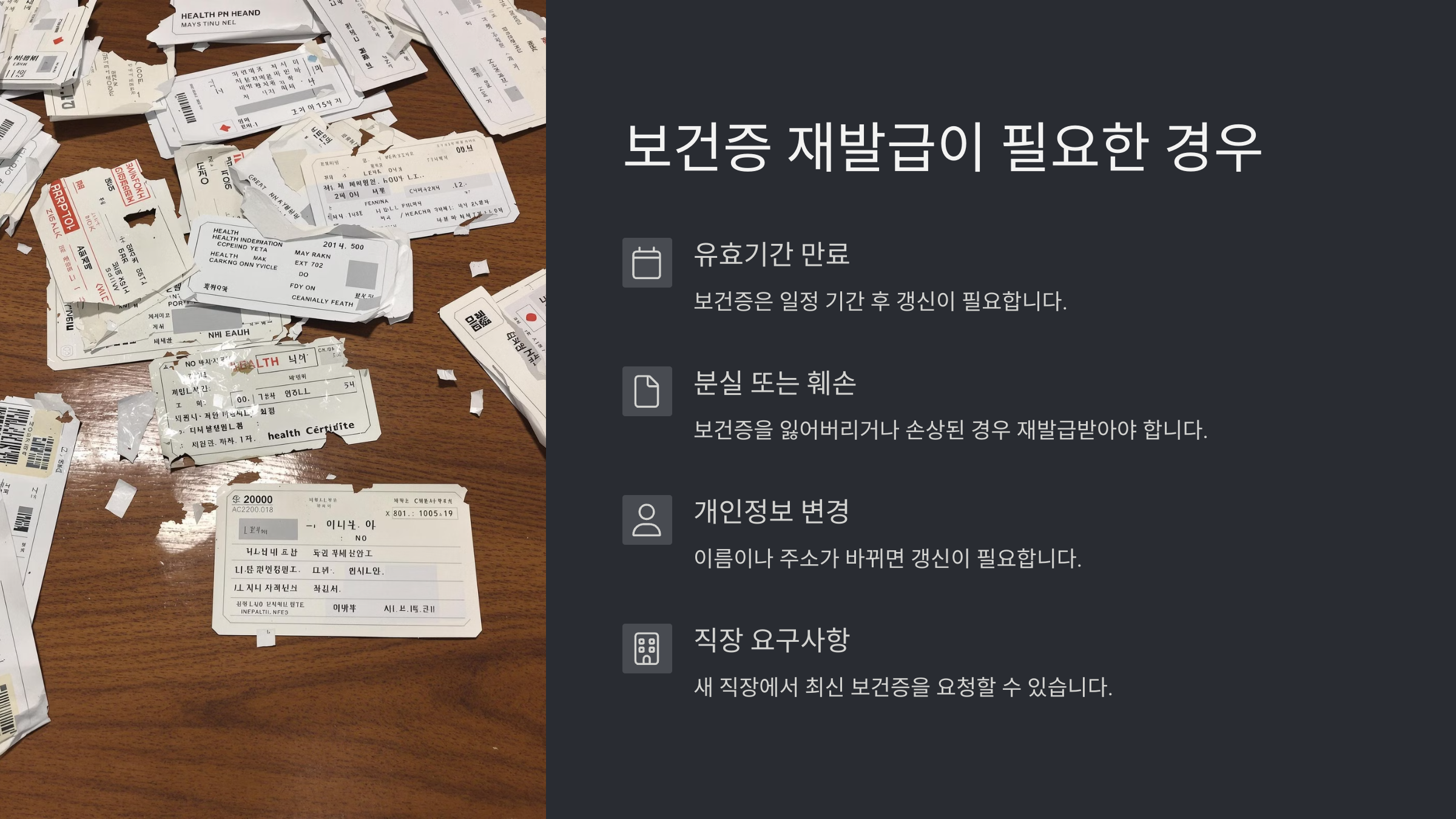 보건증 재발급 방법과 준비물
