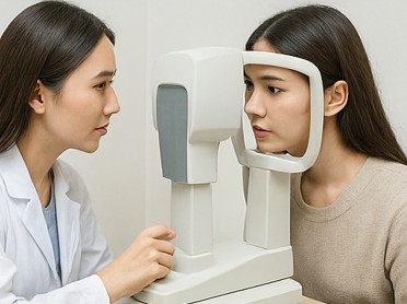 건강검진중인여성