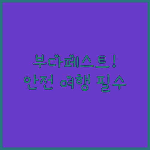 부다페스트 나홀로 여행자를 위한 안전..