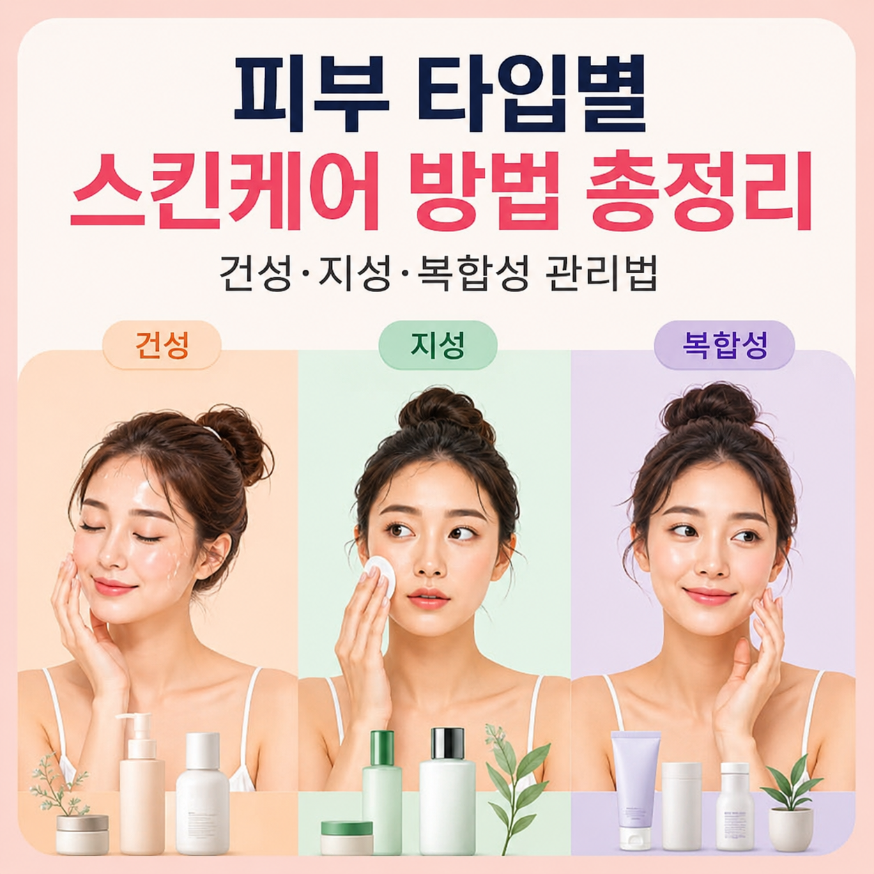 피부 타입별 스킨케어