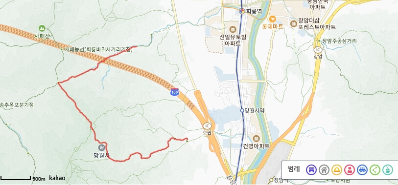 망월사, 포대, 화룡코스