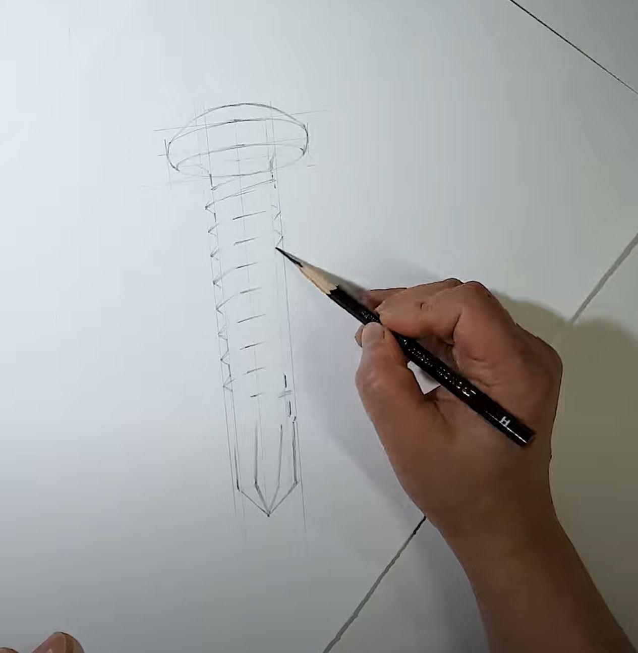 나사 형태 그리기