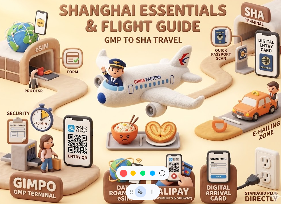 [3월 중국] 김포-상하이 홍차오 중국동방항공 탑승기 및 중국 출장 필수 준비물 총정리