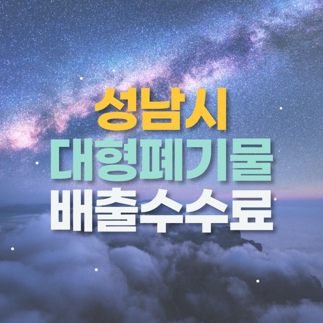 성남시 대형폐기물 인터넷신고