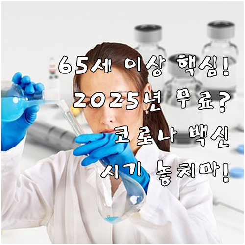 65세 이상 코로나 백신 2025년 ..