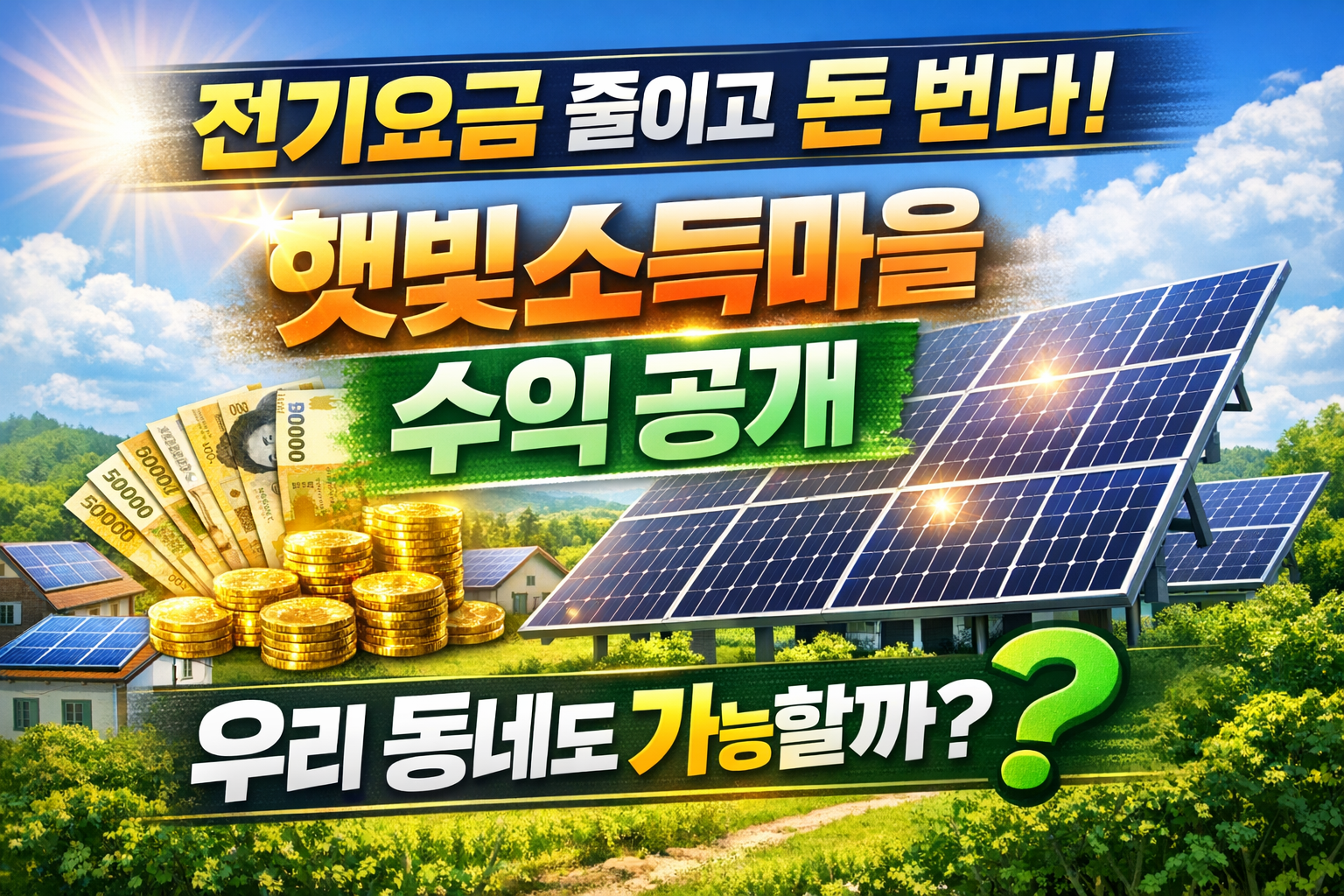 햇빛소득마을 수익, 실제 얼마 벌까? 우리 동네도 가능?