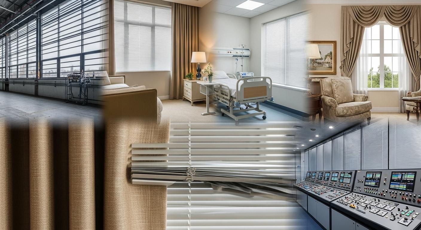 창커튼블라인드공장 호텔병원전원주택 커텐우드전동자