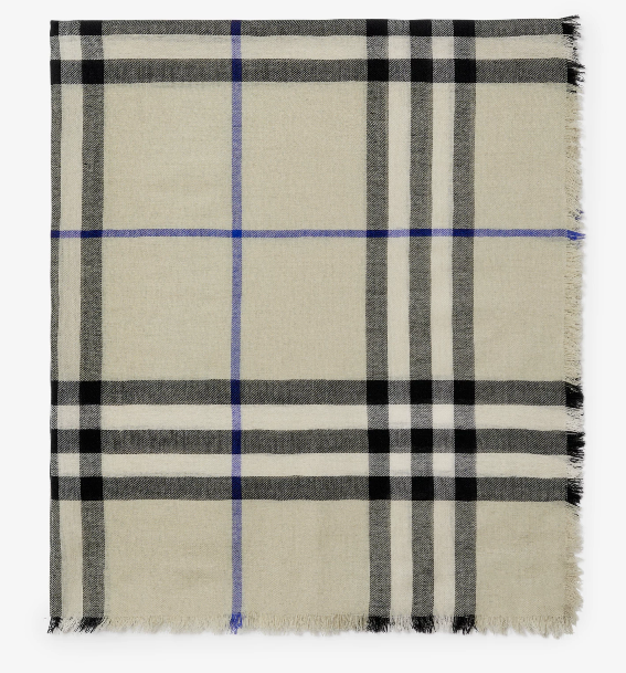 버버리 스카프 - 체크 울 스카프