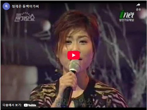가수 정재은 동백아가씨