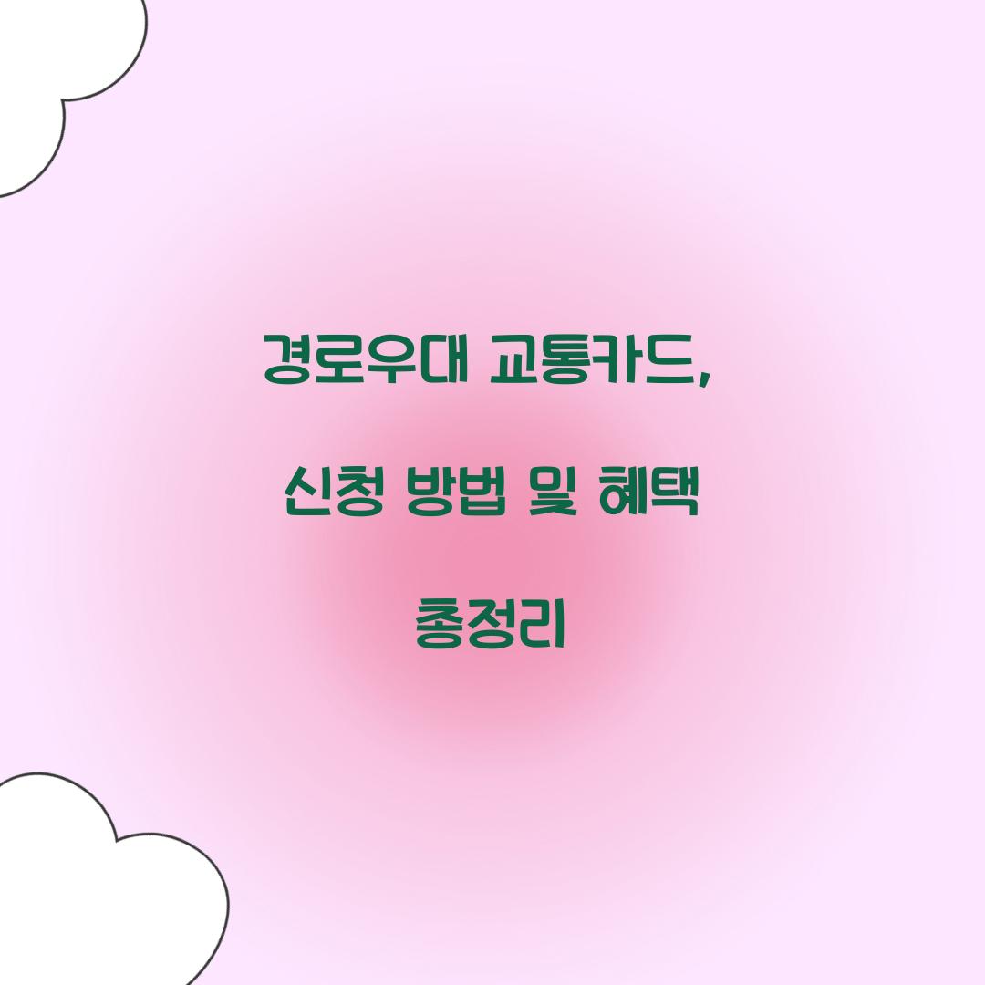 경로우대 교통카드