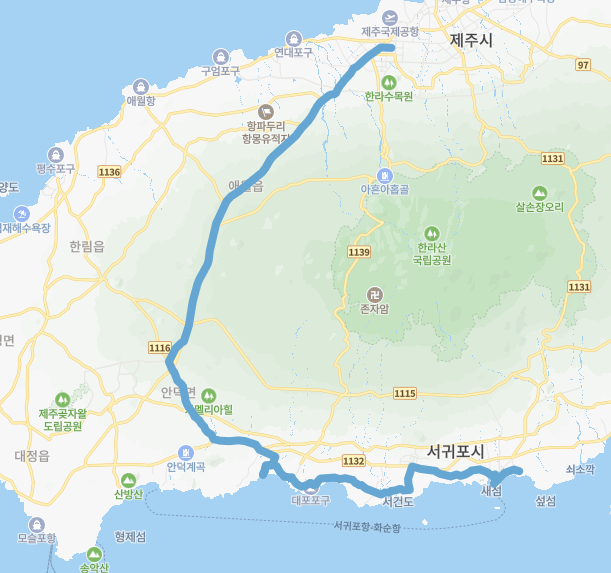 제주 공항버스 600번 버스 노선 정리