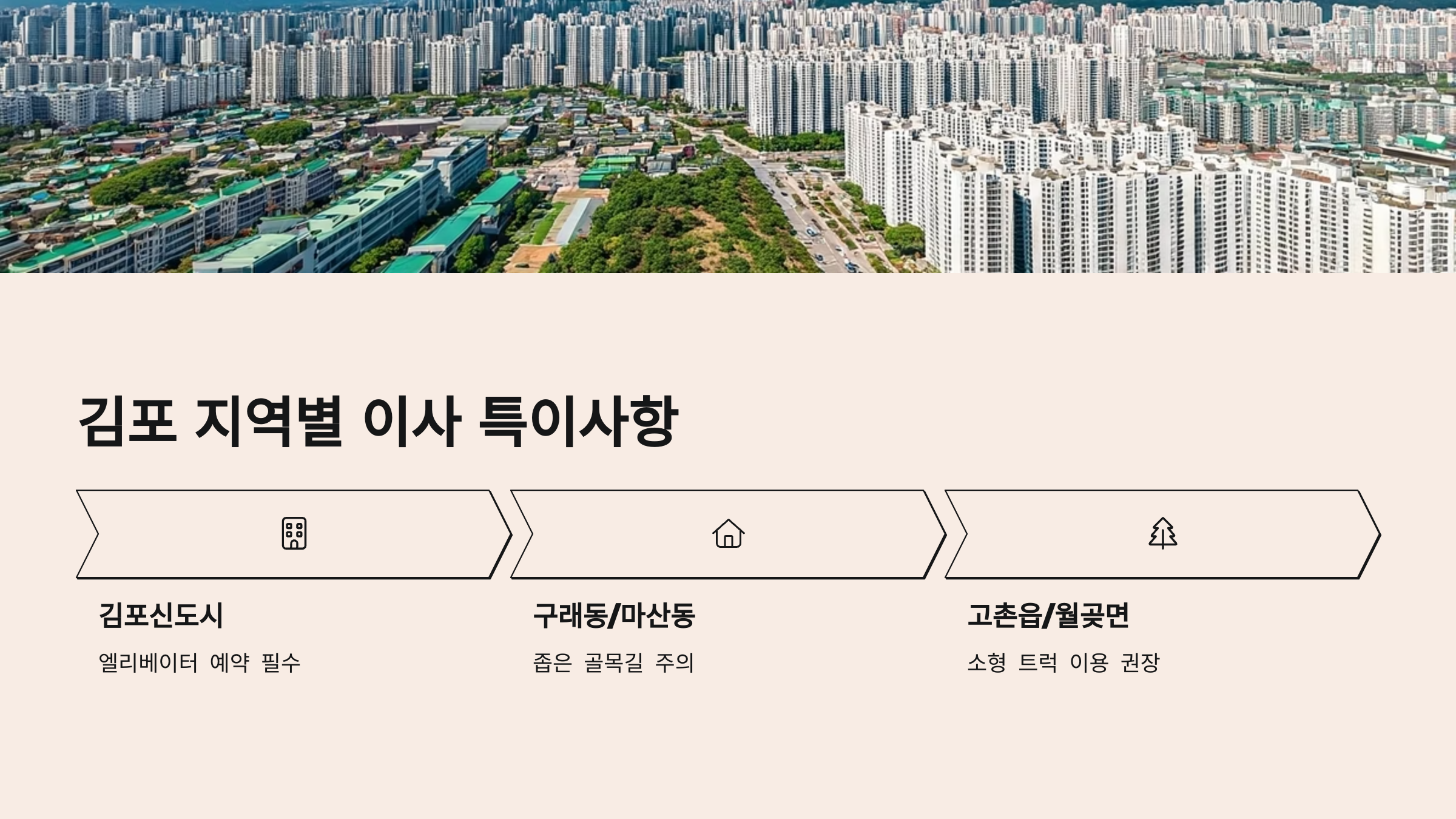 김포 이삿짐센터 지역별 특이사항