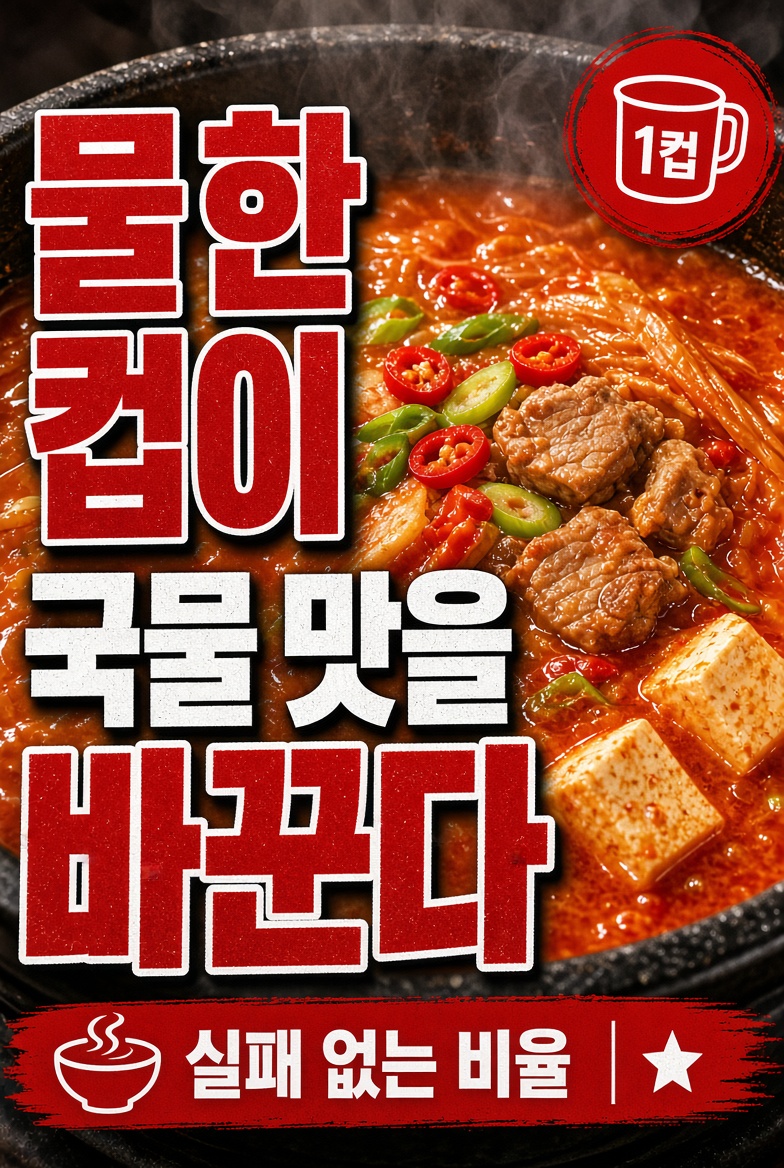 물 한 컵이 국물 맛을 바꾼다, 실패 없는 국물 비율의 비밀