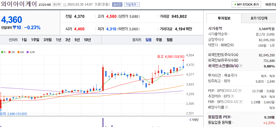 와이아이케이 [232140]