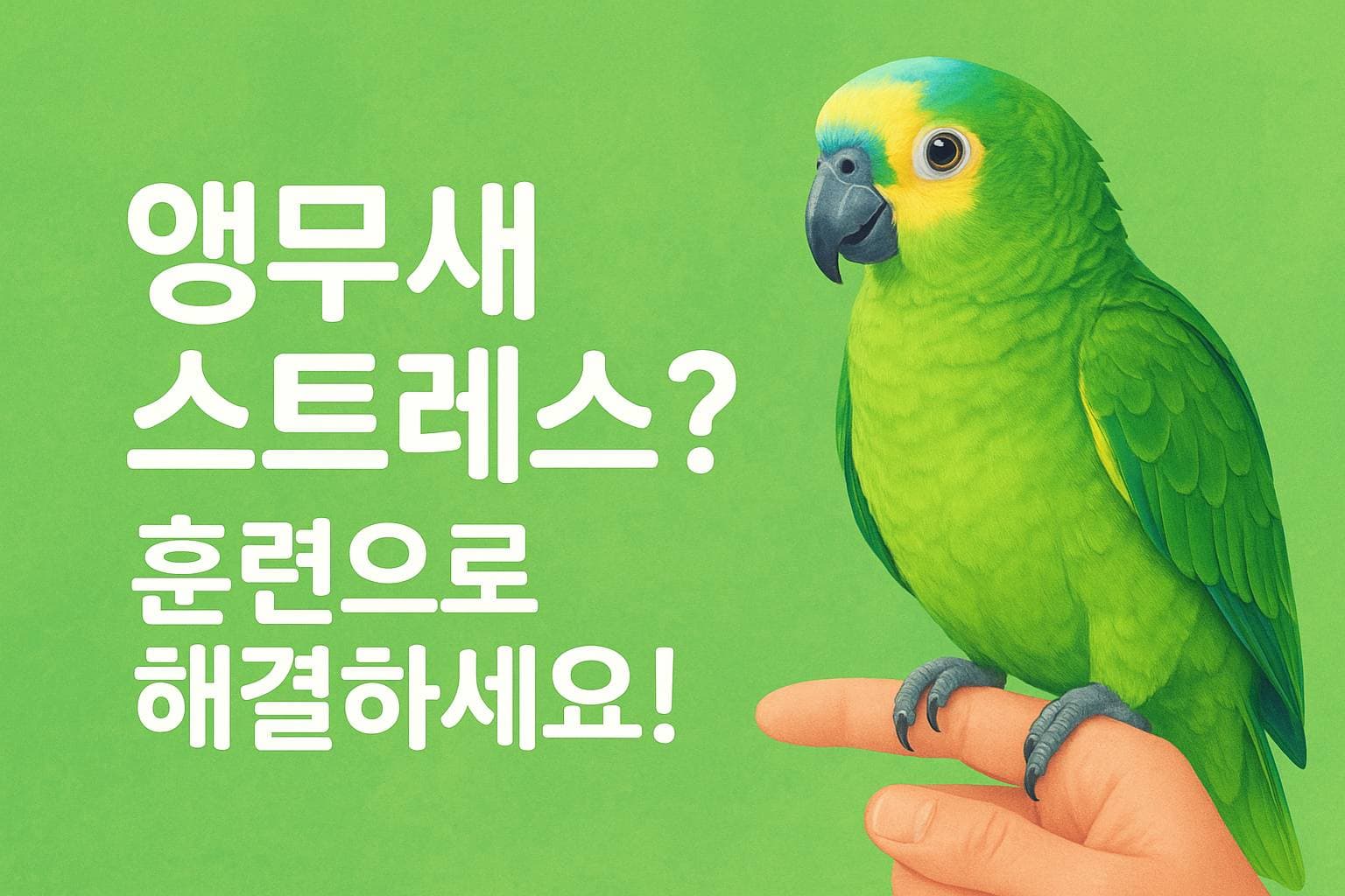 &ldquo;앵무새 스트레스? 훈련으로 해결하세요!&rdquo;