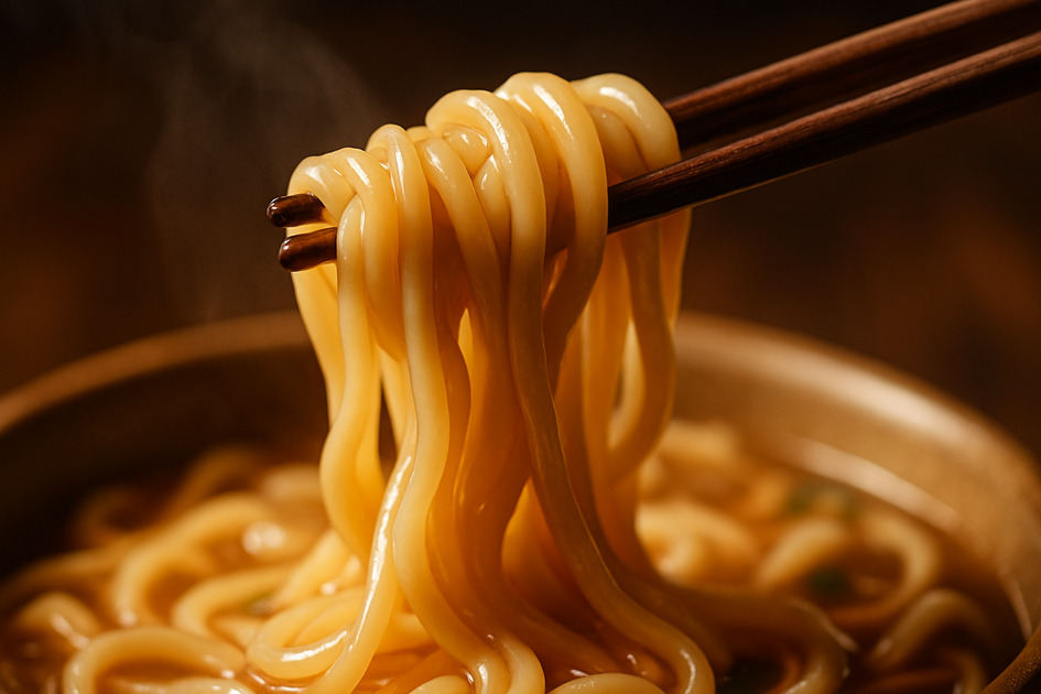 쫄깃한 국수 면발 이미지