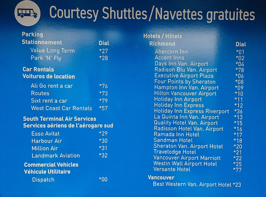 캐나다 밴쿠버 그랜드박 호텔 공항 셔틀