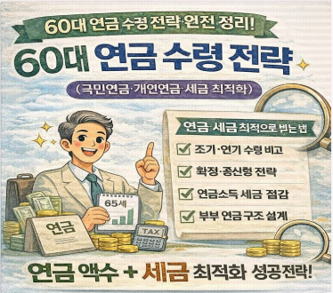 60대 연금 수령 전략 ❘ 국민연금&middot;개인연금&middot;세금 최적화 가이드