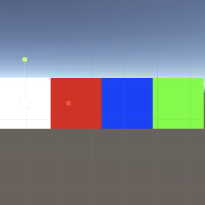 오브젝트가 한줄로 정렬