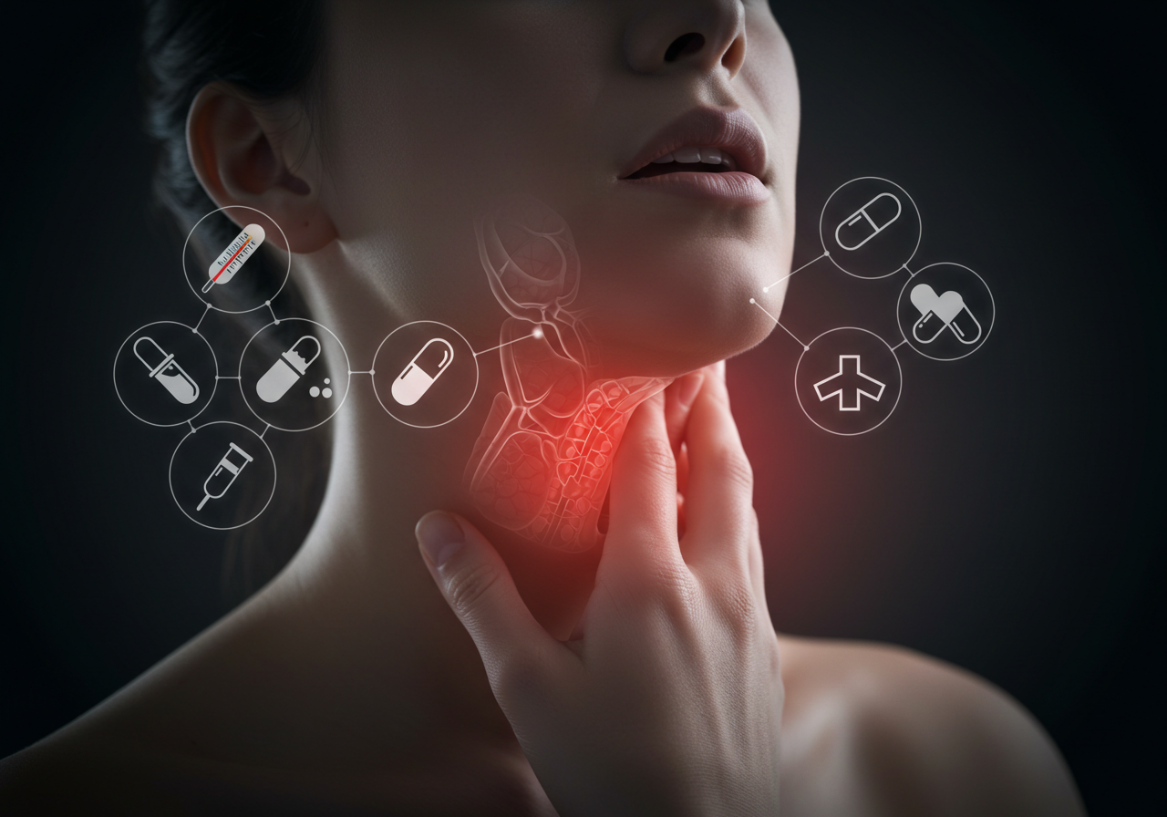 침 삼킬 때 목 아픔 5가지 이유와 편도염 원인 및 치료법