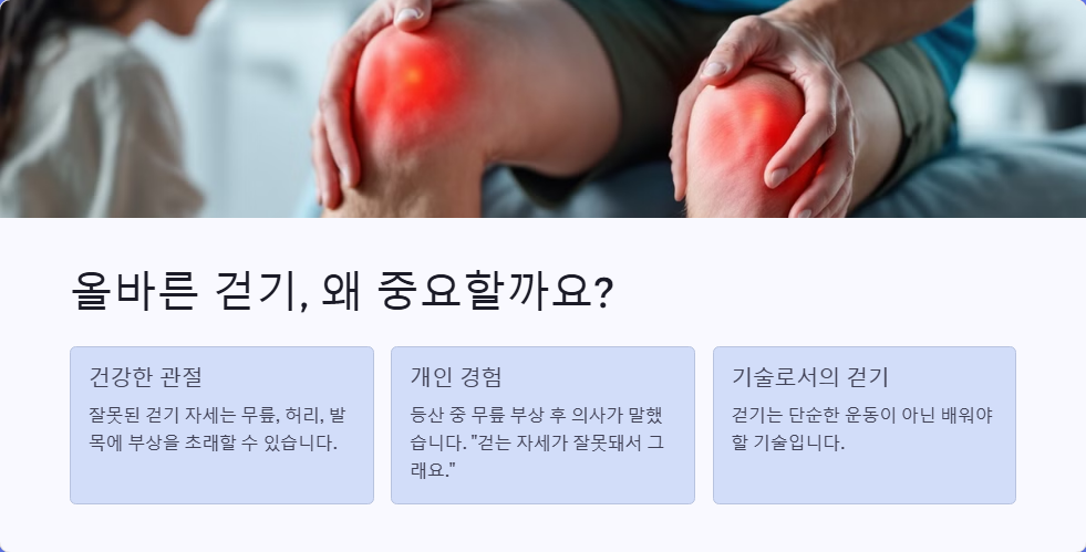 올바른 걷기 자세, 무릎에 무리 없는 운동법