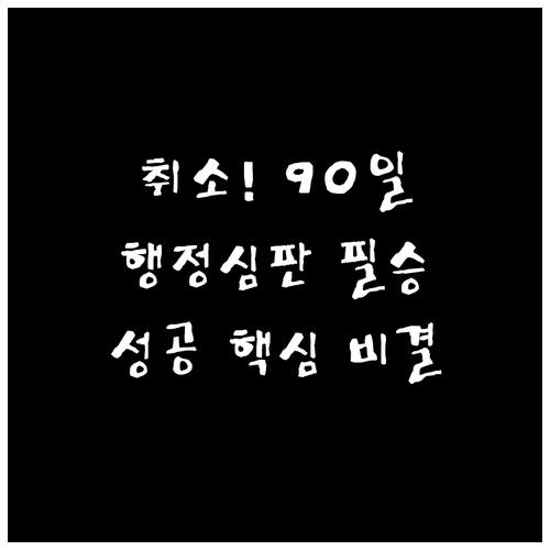 음주운전 면허취소 처분 대처법 90일..