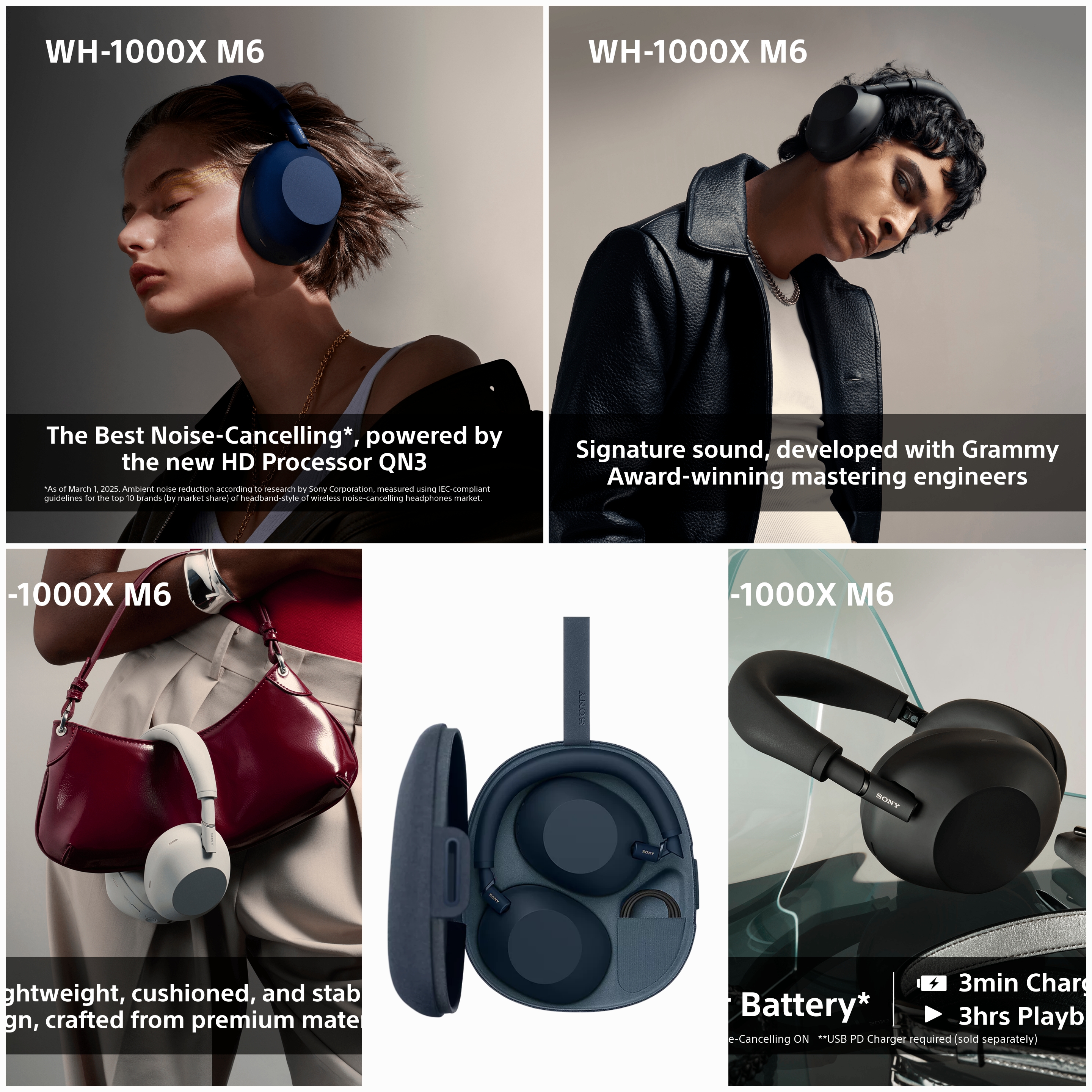 소니 플래그십 무선 헤드폰 'WH-1000XM6' 공식 사이트 이미지 모음
