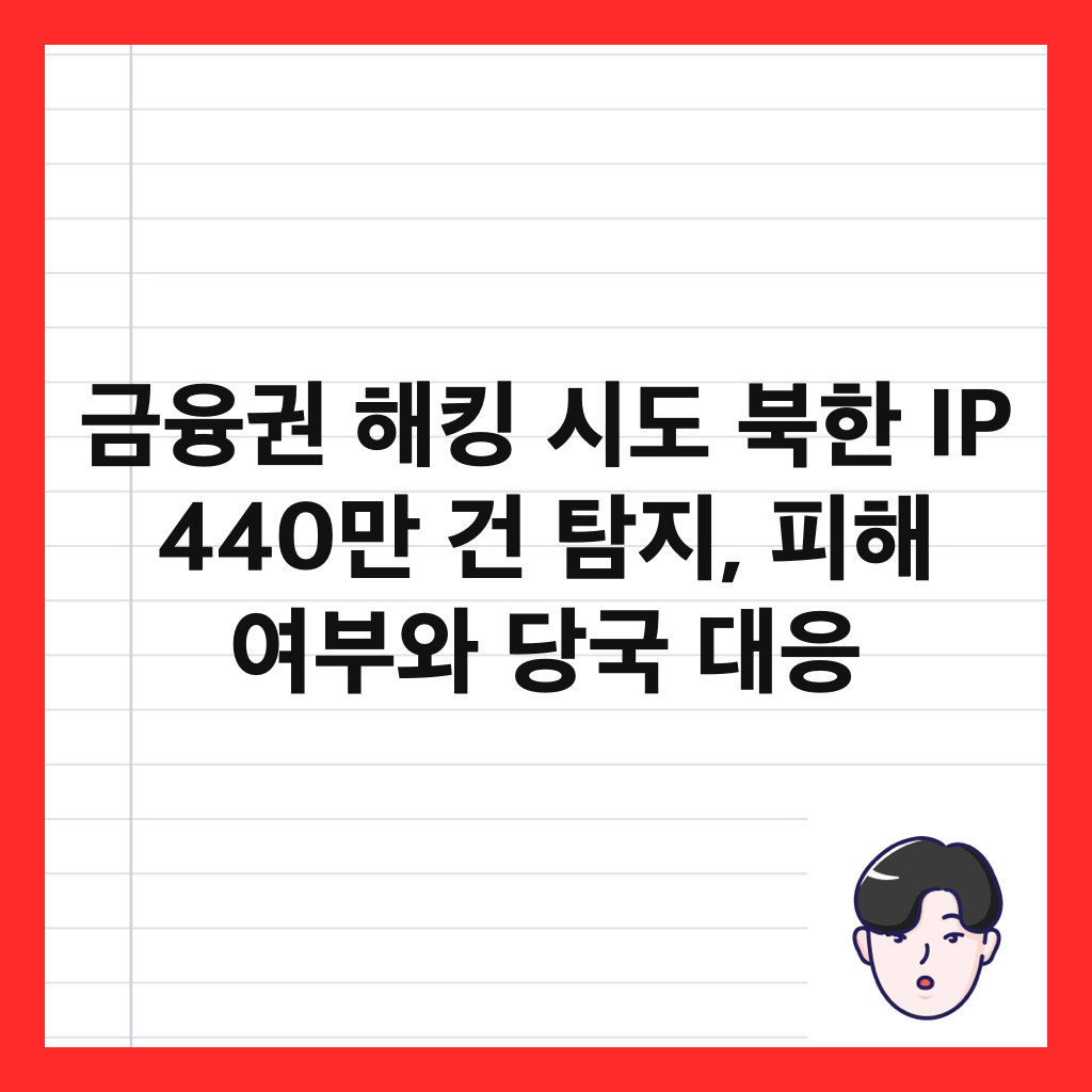 금융권 해킹 시도 북한 IP 440만 건 탐지, 피해 여부와 당국 대응 썸네일