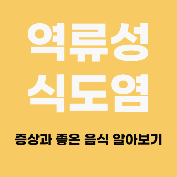 역류성 식도염 증상과 역류성 식도염에 좋은 음식