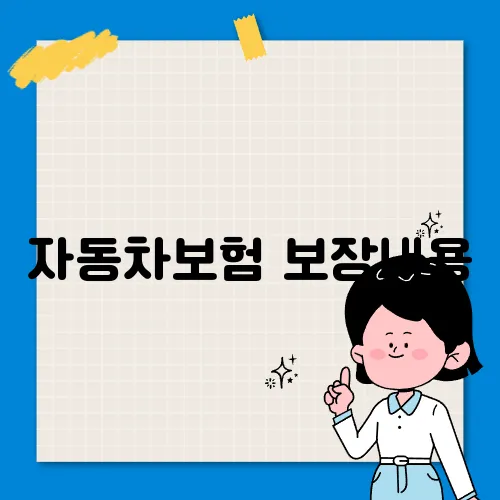 자동차보험 보장내용