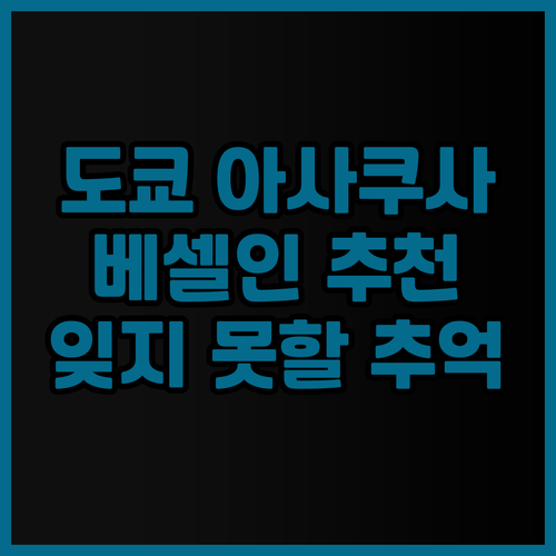도쿄 아사쿠사 숙소 고민 끝! 베셀 