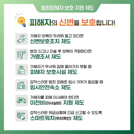 신변보호 지원제도 정리