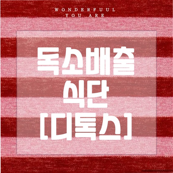 디톡스 = 독소 배출 식단과 음식으로 건강 챙기기