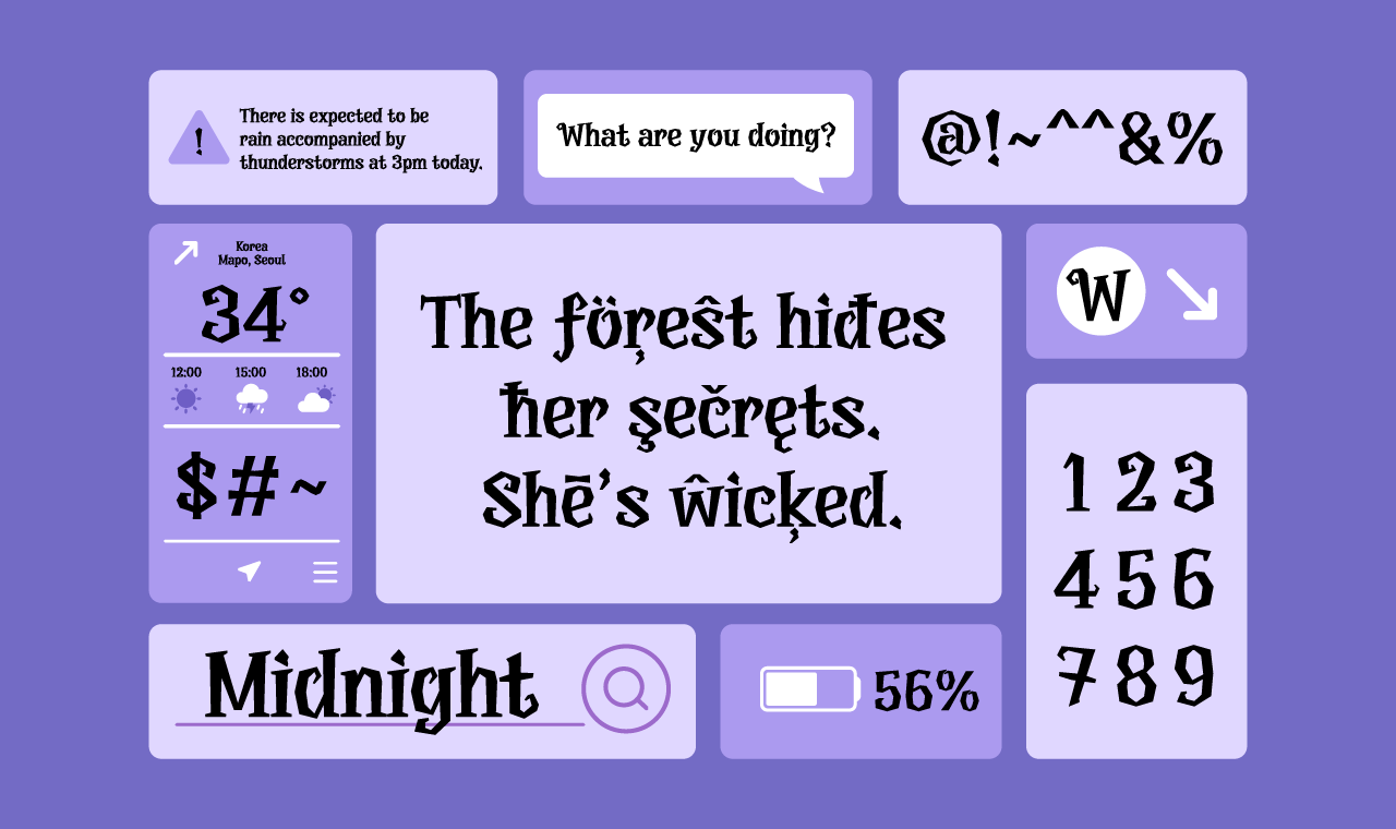 폰코, 라틴폰트, WickedWitch, 위키드위치, 마녀, 마법, 할로윈, 폰트