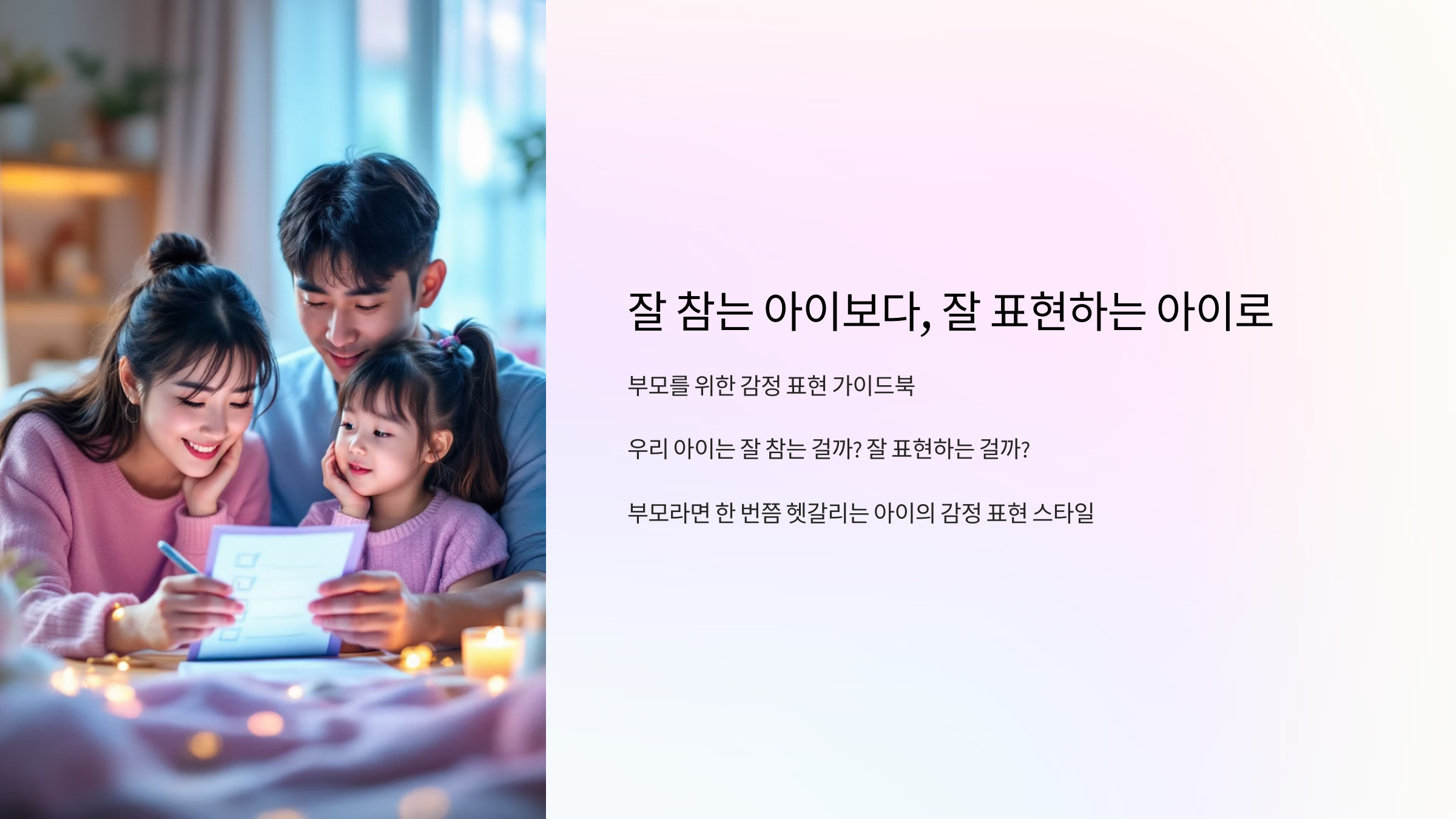 잘 참는 아이보다, 잘 표현하는 아이로