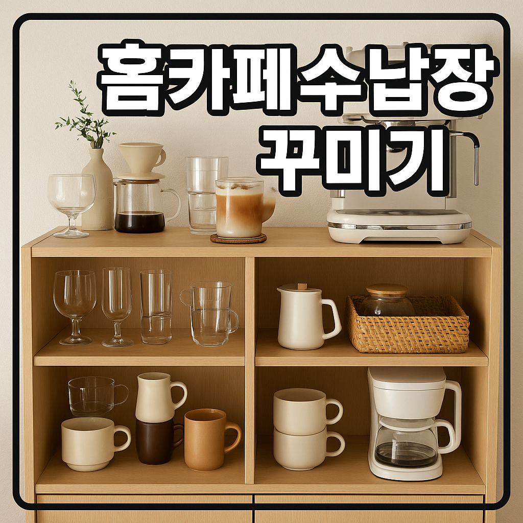 홈카페 수납장 꾸미기