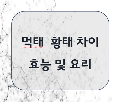 먹태 황태 차이