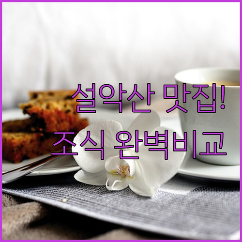 설악산 케이블카 탑승장 근처 평점 높..