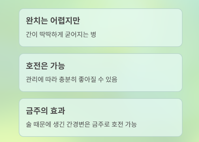 간경변, 정말 끝인가요? 반은 맞고 반은 틀려요!