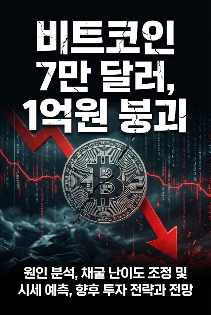 비트코인 7만 달러, 1억원 붕괴, 원인 분석, 채굴 난이도 조정 및 시세 예측, 향후 투자 전략과 전망