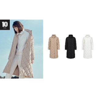 탑텐 여성 다이아몬드 퀼팅 롱패딩 - MSD1JP2909