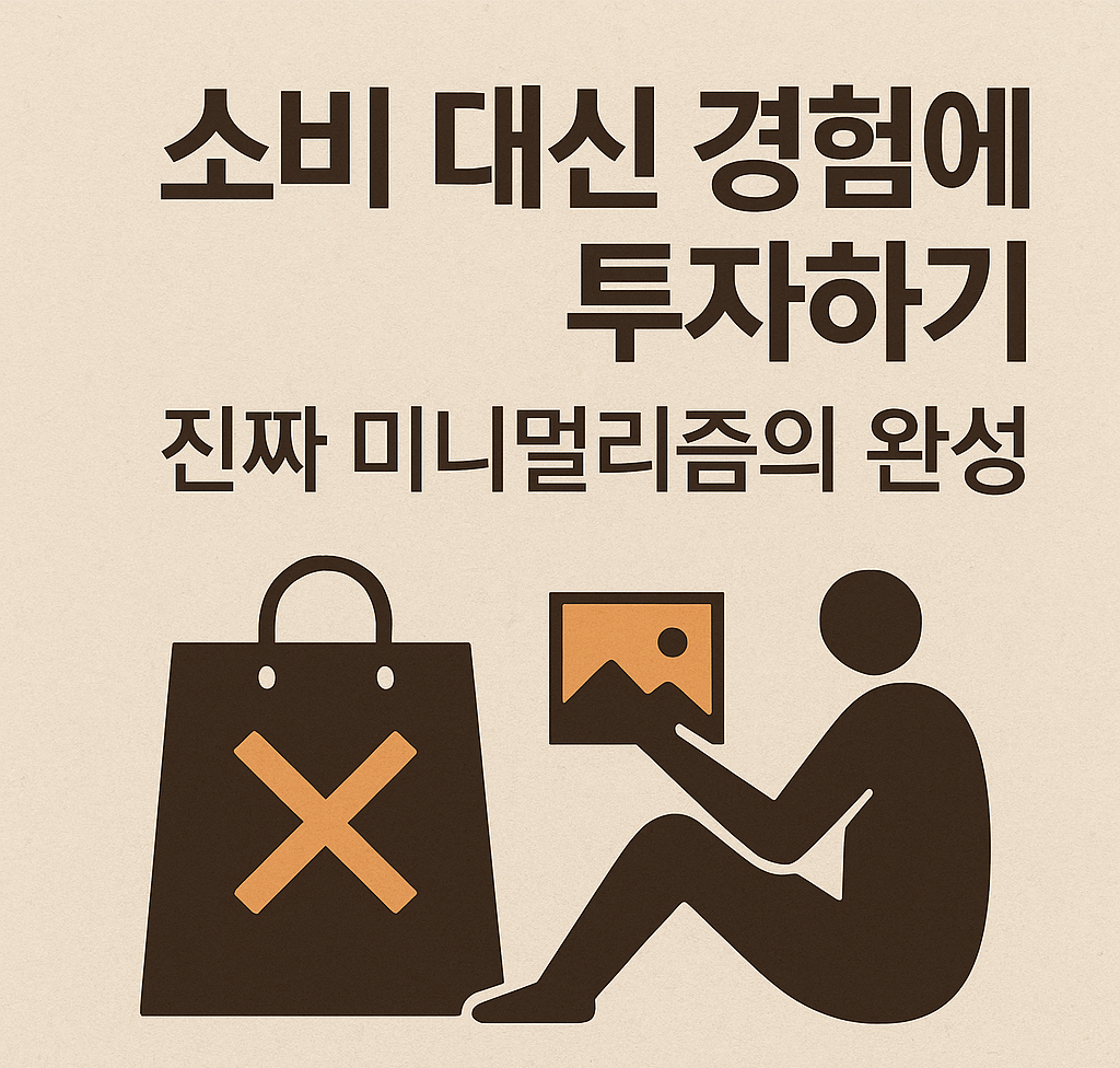 소비 대신 경험에 투자하기|진짜 미니멀리즘의 완성