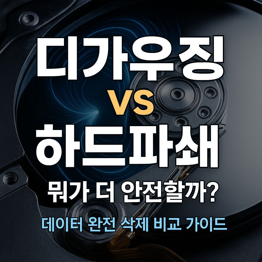디가우징 vs 하드파쇄｜복구 불가능한 하드디스크 데이터 삭제, 뭐가 더 안전할까?