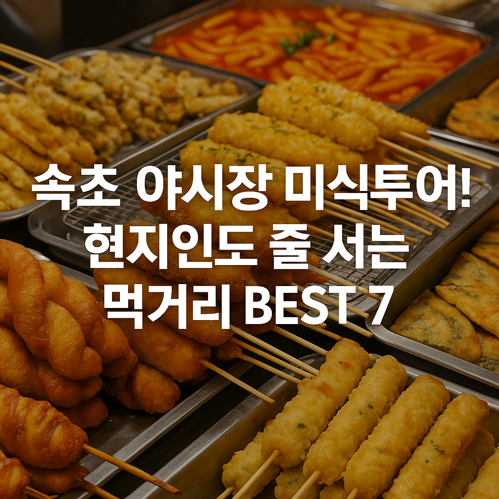 속초 야시장 미식투어! 현지인도 줄 서는 먹거리 BEST 7