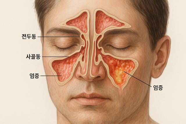 내시경 부비동 수술 시뮬레이션 그래픽
