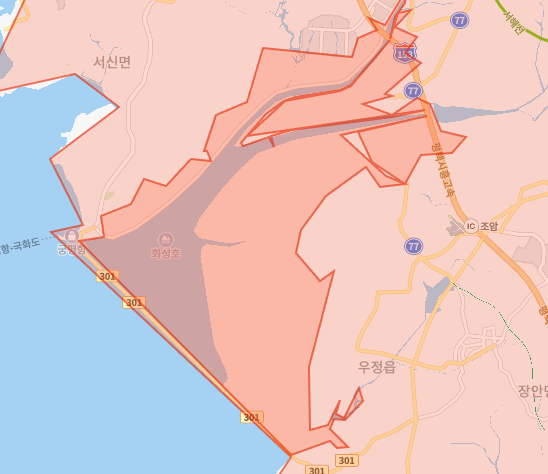 경기남부-국제공항-화옹지구-위치
