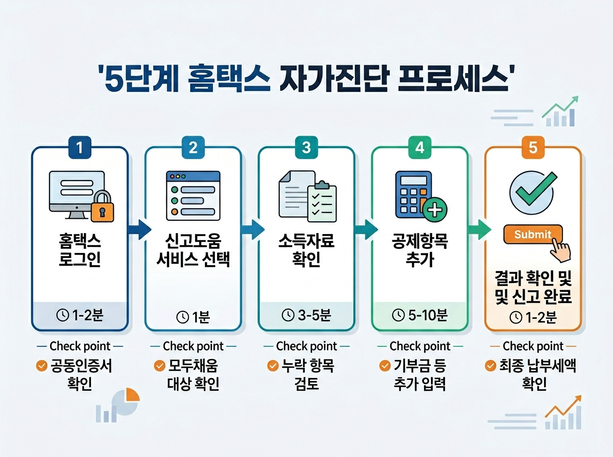 5단계 홈택스 자가진단 프로세스
