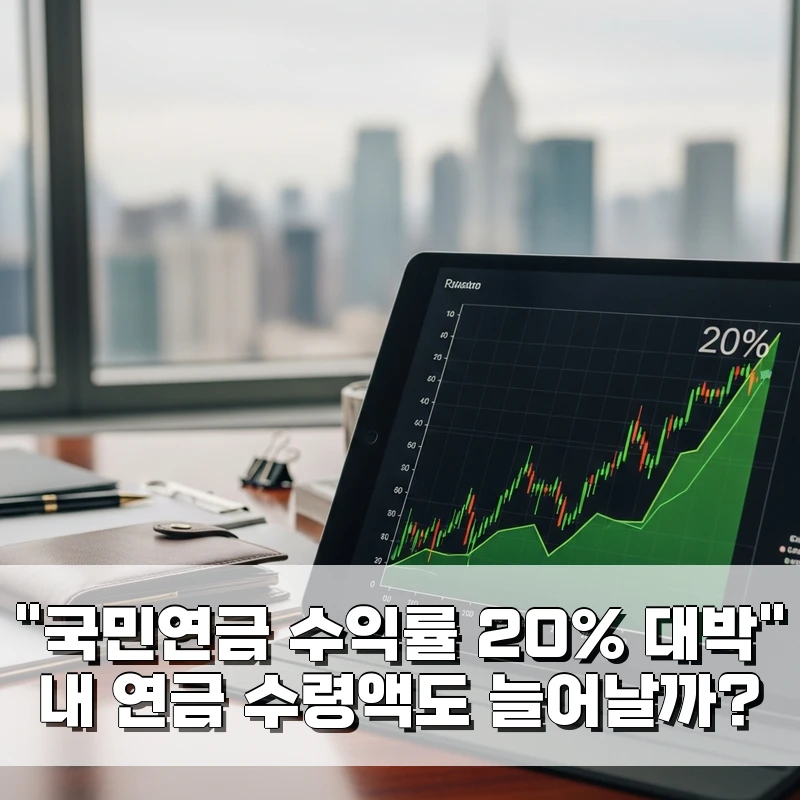 "국민연금 수익률 20% 대박" 내 연금 수령액도 늘어날까?