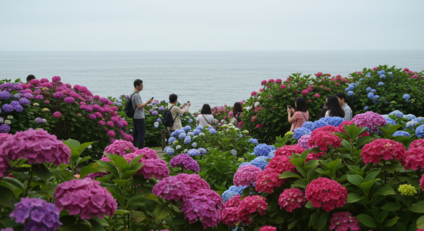 울산 수국 축제 관련 이미지