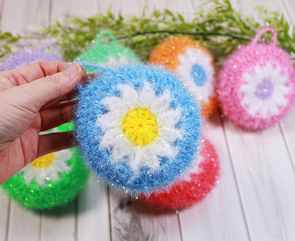 데이지꽃 수세미